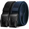 KEMISANT Cintura Uomo, Cintura Tattica Militare Lavoro Uomo 38mm,Fibbia a Sgancio Rapido(Nero/Blu Violaceo,155cm/52-56 vita regolabile)