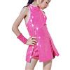 LOLANTA Costume da Ballo con Paillettes per Ragazze - Abbigliamento Hip-Hop per Bambini