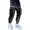 ORANDESIGNE Pantaloni Cargo Uomo Pantaloni Lunghi di Hip Hop Pantaloni Sportivi Multi-Tasca Casual Street Ragazzi Pantaloni
