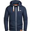 Grin&Bear Uomo Felpa con Cappucio Blu Navy, M, GEC022