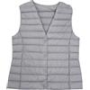 Masrin - Giubbotto trapuntato da donna, leggero, per la mezza stagione, senza maniche, con scollo a V, imbottito, in tinta unita, per autunno e inverno, basic, in taglie grandi, giacca sportiva, da