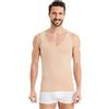 FINN Maglietta Intima Business Uomo Senza Maniche - Maglia Sottogiacca in Originale Tessuto Lenzing® Modal - La Canottiera Perfetta sotto Camicia e Abito Invisibile Color Pelle Nude 4XL
