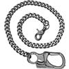 Ahiller Catena Portafoglio in Acciaio Inossidabile - 62 cm per Chiavi, Moto e Pantaloni - Resistente e Stilosa, Accessorio Ideale per Uomo (QK-Nero-1P)