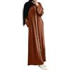 Generico Musulmani Tunica Khimar Donna Dubai Morbidi da Preghiera Monopezzo Bianco Abito Donna Seta Vestito Santa Lucia Adatto per Partecipare a Cerimonie
