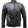 Infinity Giubbotto da Motociclista in Pelle Nappa Retro Nero Uomo 3XL