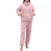 MaNMaNing Pigiama Donna Invernale Termico con Collo Alto Morbido Comodo Perfetto per Casa Stagione Fredda Abbigliamento Notte Caldo e Accogliente