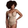 Lepel Body donna ferretto e pizzo doppiato da tulle leggero 464 coppa C (Nudo, 7C)