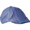 Riki Browns Cappello Piatto Uomo in Lino con Fodera in Cotone - Made in Italy - Blu a Quadri, Nero, Tweed a Linee Rosse - Misure 55, 57, 59, 64