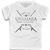 3styler T-Shirt Uomo Bianca Logo Uvamara Since 1995 Cerusa bay - Uvamara Surf Voltri Shirt - Linea Amazink - Cotone Fiammato (Slub) 150 gr/mq (XL, Bianco)