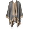 MELIFLUOS DESIGNED IN SPAIN Poncho da donna con collo a scialle e mantello ruana con cardigan maglione aperto sul davanti per l'autunno inverno (PC01-4L)