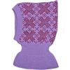 tevirP Passamontagna da inverno, per bambini, per ragazzi e ragazze, in 100% lana merino, fatto a maglia Lilac-Purple. m
