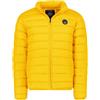 Geographical Norway Amigomap Basic - Piumino sottile leggero e caldo da uomo, giacca trapuntata con cappuccio, ideale per autunno e inverno, mostarda, M
