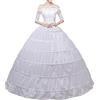 Wohnvoraus Sottogonna Crinolina Full A-line 6 cerchio pavimento-lunghezza abito da sposa gonna 2 colori adatto per abito da sposa abito da principessa Stage Drama Dress