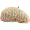 Niltracy Berretto da donna versatile che guarda il viso, piccolo, primaverile ed estivo, in seta di latte, traspirante, cappello da pittore a pieghe a forma di zucca, cachi, Taglia unica
