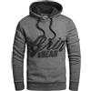 Grin&Bear Slim Fit Logo Giacca Pullover Felpa con Cappucio, Antracite, L, GEC469