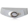irisaa - Ampia cintura da donna elastica in vita, cintura elastica con chiusura a gancio, grigio chiaro, Taglia unica