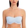 MELENECA Donna Minimizer Reggiseno Senza Spalline Invisibile con Ferretto Senza Imbottito Azzurro 7C