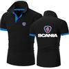 TUIAIFA Polo da Uomo for Scania, Polo Sportive Leggere a Maniche Corte, ad Asciugatura Rapida, for attività all'aperto, da Tennis, Golf, Magliette Sportive.(C,2XL)