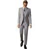 Drkobr Uomo Abito 3 Pezzi Formale Matrimonio Affari Sposo Prom Un Bottone Tuxedos Giacca Gilet Pantaloni