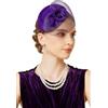 BABEYOND Cappello fascinator da donna, elegante copricapo con fiori in rete e fermaglio per capelli, per matrimoni, gare, cocktail party