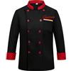 Dobraya Cappotti Da Cuoco Personalizzati Unisex Giacca Da Cuoco Personalizzata Con Grembiule Manica Lunga Uniforme Da Cuoco Da Cucina per Uomo Set Giacche Ricamate