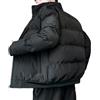 shownicer Cappotto Invernale Corte Uomo Casual Taglie Forti Piumino Caldo Giubbotto Corte Cappotti Parka Giacche con Cappuccio per Esterni B Nero XS