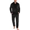 Lovasy Pigiama Pile Uomo Caldo con Cappuccio Pigiami Due Pezzi Invernale | Comodo Pigiama Lungo Completo Casual per Casa con Tasche S-XXL