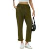 Joligiao Donna Pantaloni di Velluto a Coste Vita Alta Elastica Pantaloni Donna Eleganti Comodi Pantalone Palazzo Larghi a Gamba Dritta Pantalone Casual Leggeri con Tasca Autunno Inverno Sciolto Solido