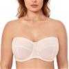 DELIMIRA Reggiseno Senza Spalline Senza Imbottitura | con Ferretto, Taglie Forti, per Donna