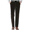 GAGFDA Pantaloni da uomo in velluto a coste dalla vestibilità classica, pantaloni da uomo autunnali larghi da lavoro casual da lavoro slim fit gamba dritta pantaloni con tasche, Marrone scuro, 38 W