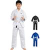 Mytra Fusion Kimono da Karate per Bambini con Cintura - Uniforme Leggera e Resistente per Arti Marziali, Taekwondo e Allenamento - Gi Traspirante in Cotone (Bianco, 0/130)