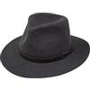Borges & Scott The Lawrence - Cappello in feltro Fedora Trilby a tesa piatta resistente all'acqua, Grigio scuro, XS