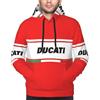KVHSVEGO Compatible with Ducati Felpa con Cappuccio da Uomo, Maglia, Maglione a Maniche Lunghe con Pullover Casual Tascabile