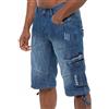 989Zé ENZO Jeans Uomo Pantaloncini Casual Cargo Cotone Regular Fit Tasche Laterali EZS404 Blu 46