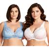 Curve Muse Reggiseni Senza Fili sfoderati Minimizer | Ricamo, Pizzo, Spalline regolabili, Chiusura a Gancetti, Nylon, Microfibra