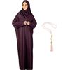 Modish Group Prien Modish Group Vestito Da Preghiera Per Donna Con Girls Musulmana Hijab Abito Lungo Abaya Vestiti Set Dubai Kaftan Con Muslim Tasbih (Ciliegia, Standard)