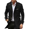 Oanviso Trench Coat Uomo Lungo Casual Cappotto Slim Fit Business Parka Outwear Giacca Jacket Classico Uomo a Vento Ufficio Business Capispalla Viaggi Trench Coat A Nero XXL