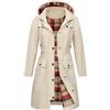 Tuopuda Giacca Impermeabile Donna Antivento Leggera Giacca a Vento Pioggia con Cappuccio Lungo Antipioggia Trench Impermeabile Raincoat Zipper Softshell Jacket Cappotto Parka Outdoor