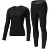 gagli Set di biancheria intima termica da donna, strato di base, ultra morbido, a maniche lunghe, foderato in pile, maglia a maniche lunghe e leggings termici per l'inverno
