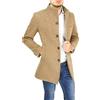 Evoga Cappotto Uomo Class Sartoriale Elegante Giaccone Soprabito Invernale Collo Coreana (IT, Testo, L, Regular, Regular, Beige Cammello)
