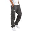 Fulidngzg Pantaloni Cargo Estivi da Uomo Elasticizzati Elastico Coulisse Comode Baggy Trekking Lavoro Taglie Forti Pants Casual in Cotone con Multitasche