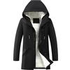 MQYXGS Felpe con Cappuccio in Pile da Uomo Giacca Foderata in Sherpa Cappotti Invernali Caldi e Spessi con Felpa Termica Tinta Unita a Maniche Lunghe Casual Giacche con Cerniera Intera Cappotto Capispalla