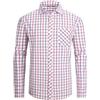 JupiterSecret Camicia Casual da Uomo in Cotone a Quadri con Bottoni, Camicia da Abito da Lavoro, con Taschino sul Petto