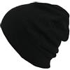 CHARM Berretto Uomo E Donna Invernale 100% in Cotone Organico, Made in Japan, Beanie A Maglia Chemio Slouch Unisex Giapponese Nero