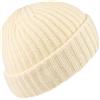 ENEA CASHMERE Cappello a Coste 100% Lana Merinos Extrafine, Made in Italy, Berretto Invernale Unisex, Taglia Unica (IT, Testo, Taglia Unica, Latte)
