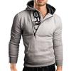 Grin&Bear Felpa con Cappuccio Uomo Slim Fit Sweatshirt GEC401 (XXL, Grigio Chiaro)
