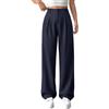 shownicer Pantaloni Donna Eleganti Vita Alta Gamba Dritta Palazzo Tinta Unita Comodi Business Pants
