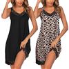 Ekouaer Camicia da Notte da Donna Senza Maniche Indumenti da Notte Sexy Sciolto Sottoveste in Pizzo Scollo a V Morbido Jersey Lingerie Corto Estiva S-XXXL