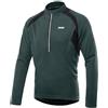 ARSUXEO Maglia da Ciclismo Uomo Manica Lunga Maglia da Mountain Bike Mezza Cerniera Top da Ciclismo Abbigliamento 6031 Granata Verde M