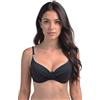 Vivisence Reggiseno Bikini Floreale Colorato 3222, Nero-Oro,2C